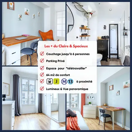 Le Clair & Spacieux - Parking - 15 Min Paris